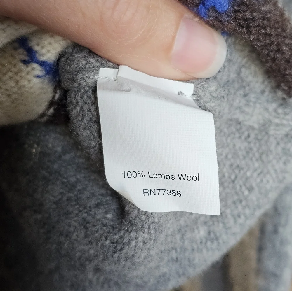 J. Crew Lambs Wool Argyle Sweater